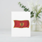 De vlag van Montenegro Briefkaart (Staand voorkant)