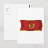 De vlag van Montenegro Briefkaart (Voorkant / Achterkant)