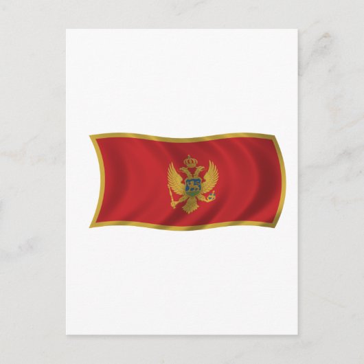 De vlag van Montenegro Briefkaart (Voorkant)