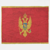 De vlag van Montenegro - Een wandtapijt van Monten Fleece Deken (Voorkant (Horizontaal))