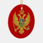 De vlag van Montenegro Keramisch Ornament (Rechts)