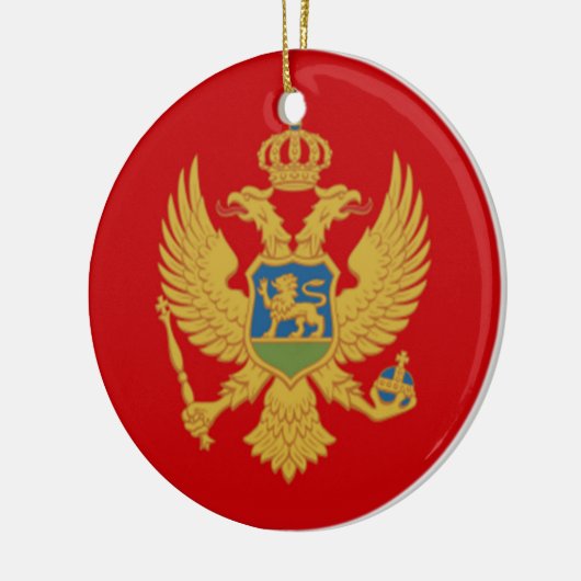 De vlag van Montenegro Keramisch Ornament (Links)