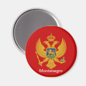 De vlag van Montenegro Magneet (Voorkant / Achterkant)