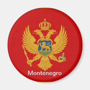 De vlag van Montenegro Magneet