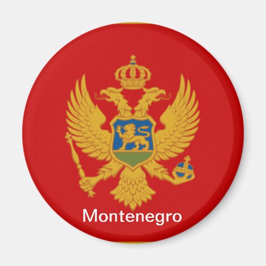 De vlag van Montenegro Magneet (Voorkant)