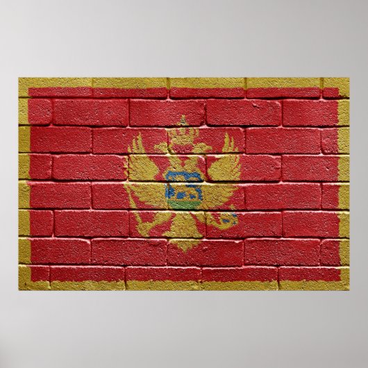 De vlag van Montenegro Poster (Voorkant)