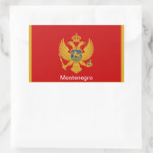 De vlag van Montenegro Rechthoekige Sticker (Tas)