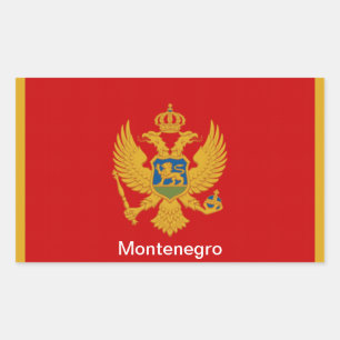 De vlag van Montenegro Rechthoekige Sticker