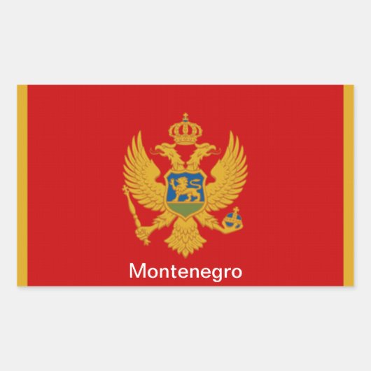 De vlag van Montenegro Rechthoekige Sticker (Voorkant)