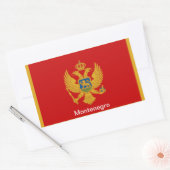 De vlag van Montenegro Rechthoekige Sticker (Envelop)