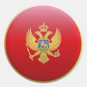 De vlag van Montenegro Ronde Sticker