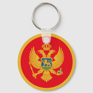 De vlag van Montenegro Sleutelhanger
