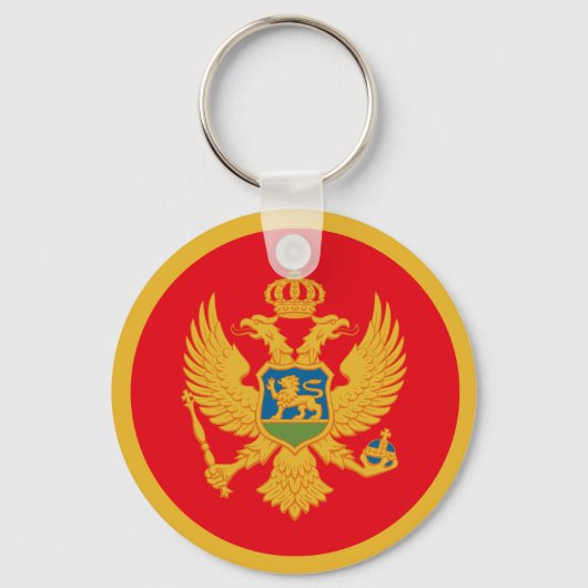 De vlag van Montenegro Sleutelhanger (Voorkant)