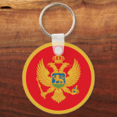 De vlag van Montenegro Sleutelhanger (Achterkant)