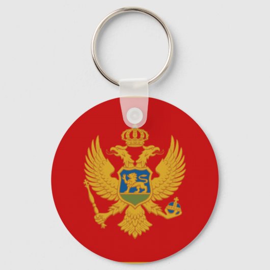 De vlag van Montenegro Sleutelhanger (Voorkant)