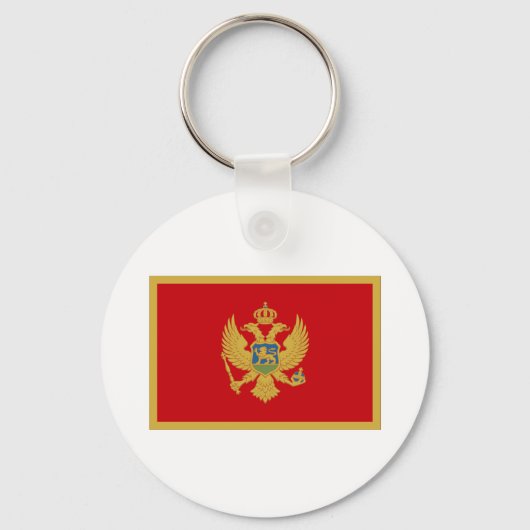 De vlag van Montenegro Sleutelhanger (Voorkant)