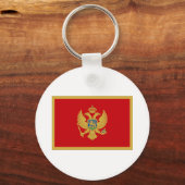 De vlag van Montenegro Sleutelhanger (Voorkant)
