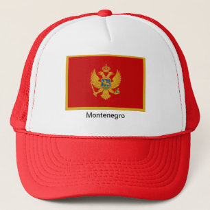 De vlag van Montenegro Trucker Pet