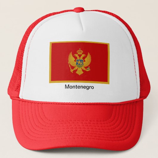 De vlag van Montenegro Trucker Pet (Voorkant)