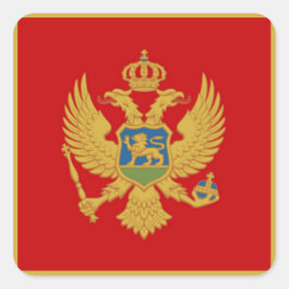 De vlag van Montenegro Vierkante Sticker