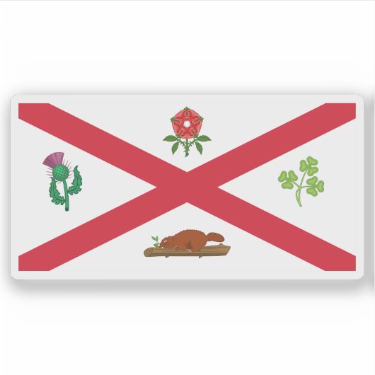 De vlag van Montreal, Quebec, Canada (1935-1939) Sticker (Voorkant)