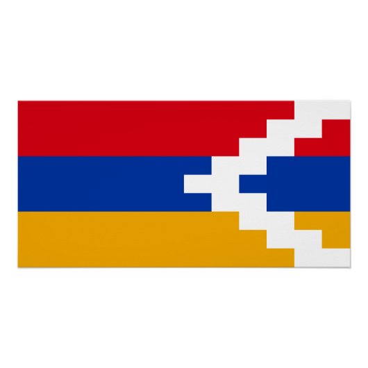 De vlag van Nagorno-Karabach Perfect Poster (Voorkant)