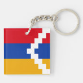 De vlag van Nagorno-Karabach Sleutelhanger (Achterkant)