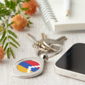 De vlag van Nagorno-Karabach Sleutelhanger (Zijkant)