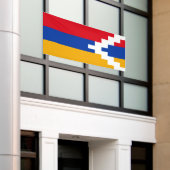 De vlag van Nagorno-Karabach Spandoek (Buitenkant Gebouw)