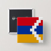 De vlag van Nagorno-Karabach Vierkante Button 5,1 Cm (Voorkant /achterkant)