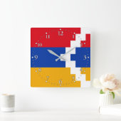 De vlag van Nagorno-Karabach Vierkante Klok (Huis)