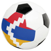 De vlag van Nagorno-Karabach Voetbal (Drie kwart)