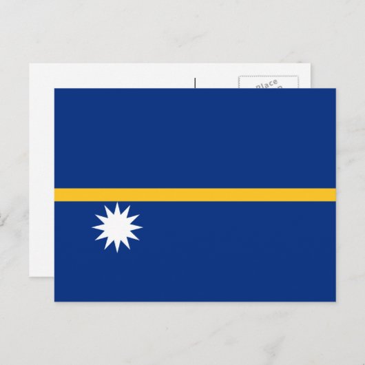 De vlag van Nauru is de vlag van Nauru Briefkaart (Voorkant / Achterkant)