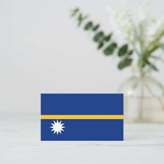 De vlag van Nauru is de vlag van Nauru Visitekaartje (Staand voorkant)