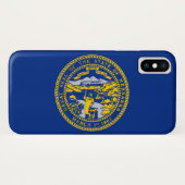 De vlag van Nebraska Case-Mate iPhone Case (Achterkant (horizontaal))
