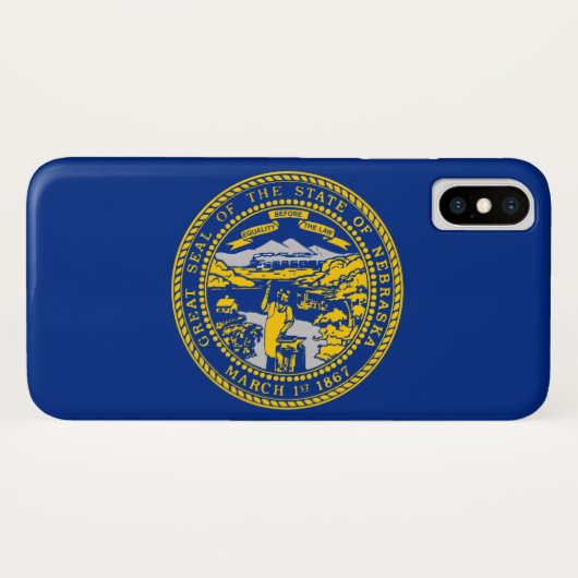 De vlag van Nebraska Case-Mate iPhone Case (Achterkant (horizontaal))