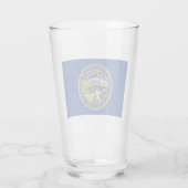 De vlag van Nebraska Glas (Achterkant)