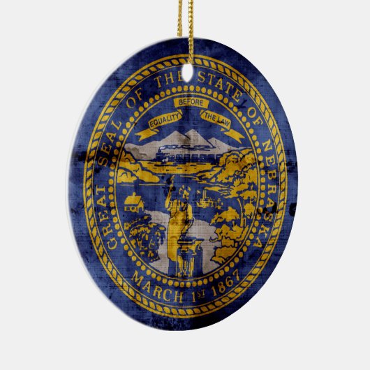 De vlag van Nebraska; Keramisch Ornament (Rechts)
