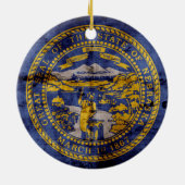 De vlag van Nebraska; Keramisch Ornament (Achterkant)