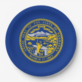 De vlag van Nebraska Papieren Bordje