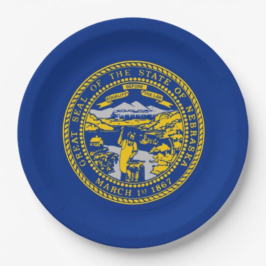 De vlag van Nebraska Papieren Bordje (Voorkant)