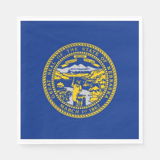 De vlag van Nebraska Servet (Voorkant)