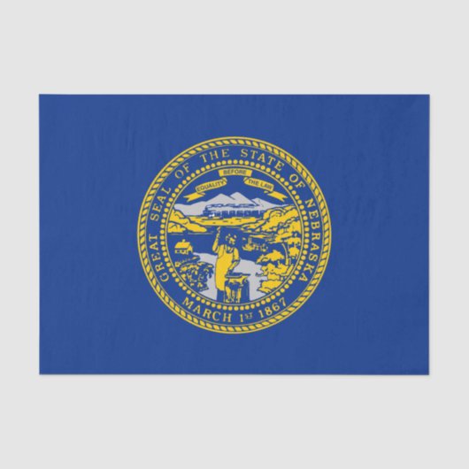 De vlag van Nebraska Tissuepapier (Voorkant)