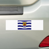 De vlag van Nederland Zeeland Bumpersticker (Op auto)