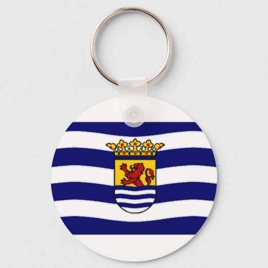 De vlag van Nederland Zeeland Sleutelhanger (Voorkant)