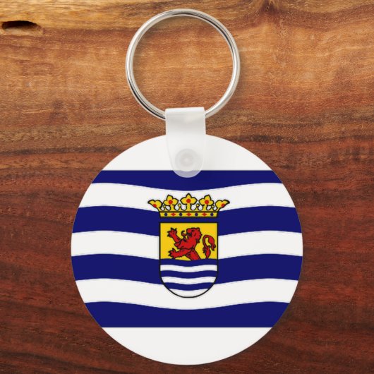 De vlag van Nederland Zeeland Sleutelhanger (Voorkant)