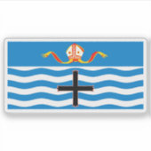 De vlag van Nelson, Nieuw-Zeeland Sticker (Voorkant)