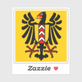 De vlag van Neuchâtel (Neuchâtel), Zwitserland Sticker (Vel)