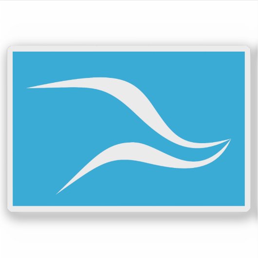 De vlag van Neuquén, Argentinië Sticker (Voorkant)