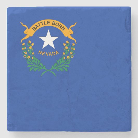 De vlag van Nevada Stenen Onderzetter (Voorkant)